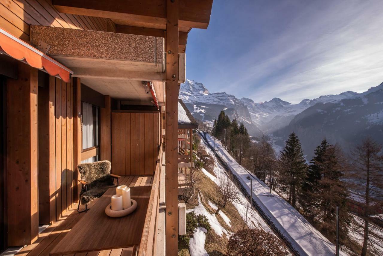 Chalet Primula Penthouse Wengen Dış mekan fotoğraf